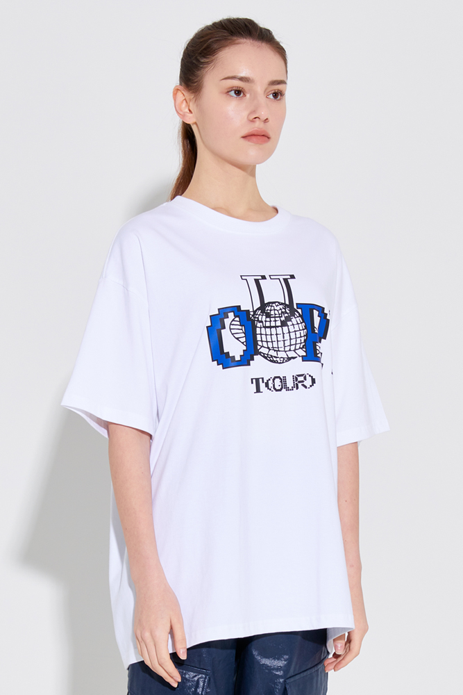 O_R Unisex Pixel  Tour T-Shirt [White]