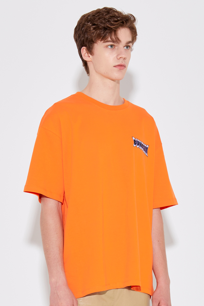 O_R Unisex Pixel  Grid T-Shirt [Orange]