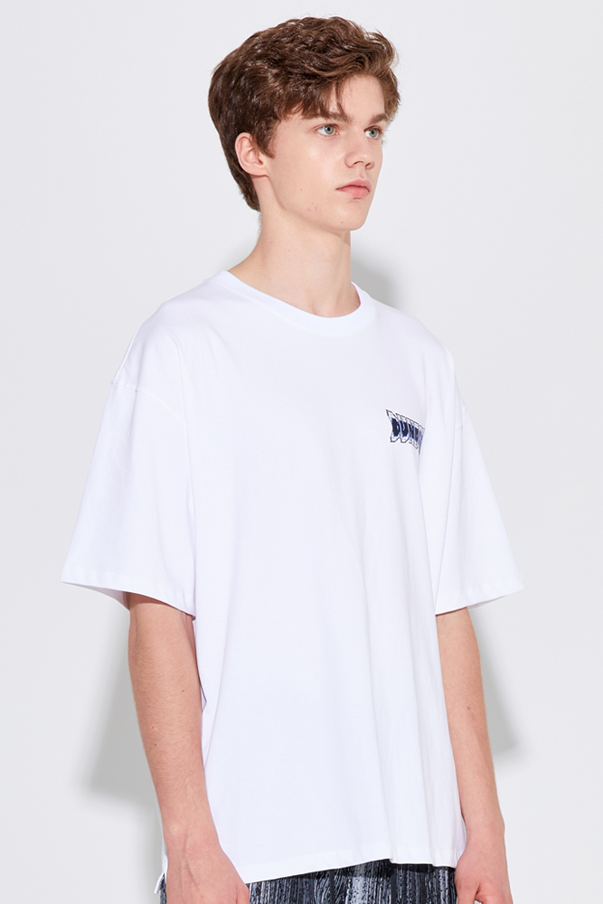 O_R Unisex Pixel  Grid T-Shirt [White]