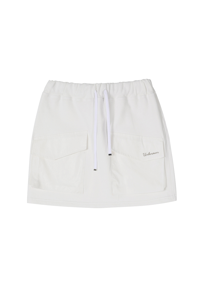 오언더알 샤이닝 포켓 치마 Women&#039;s Shiining Pocket Skirts [White]