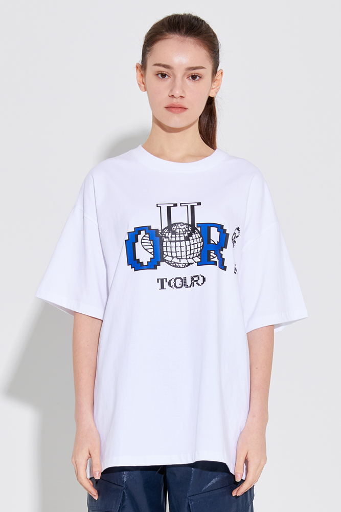 O_R Unisex Pixel  Tour T-Shirt [White]