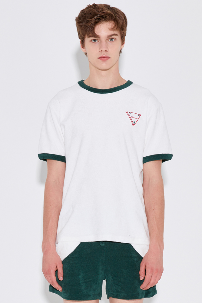 O_R Unisex Terry Embroidery  Shorts [Green]