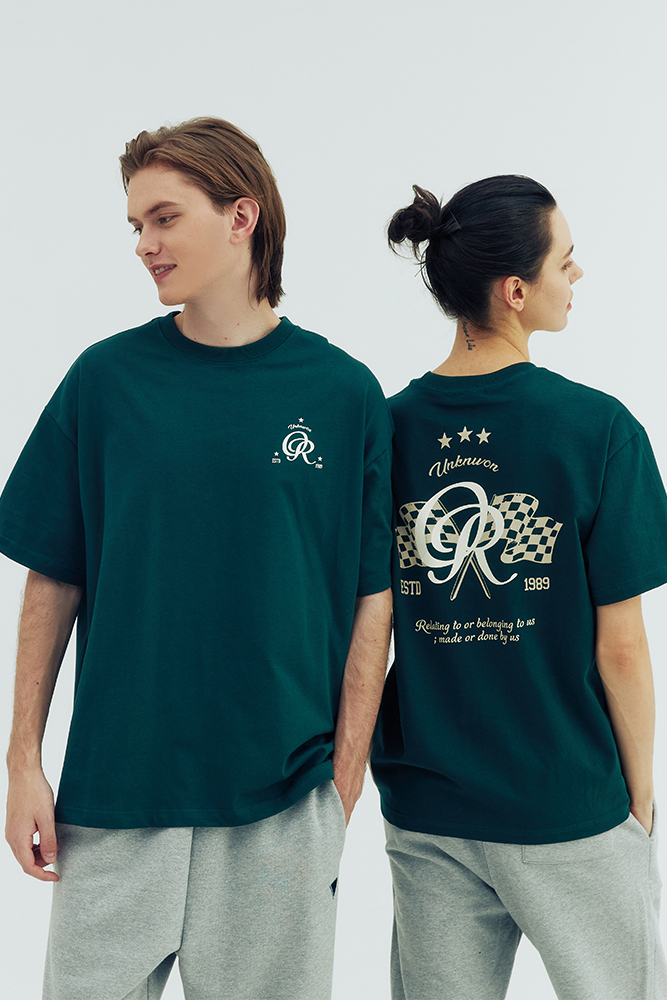 오언더알 남녀공용 깃발 티셔츠 OR Unisex Flag T-shirts [Green]