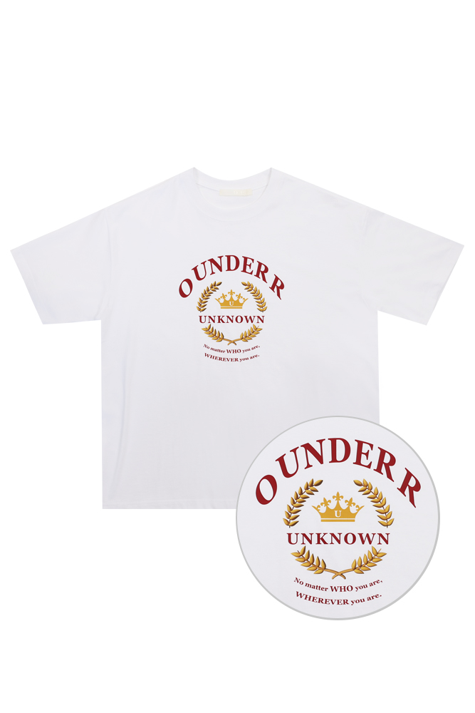 오언더알 남녀공용 3D월계수 티셔츠 OR Unisex Bay Laurel T-shirts [White]